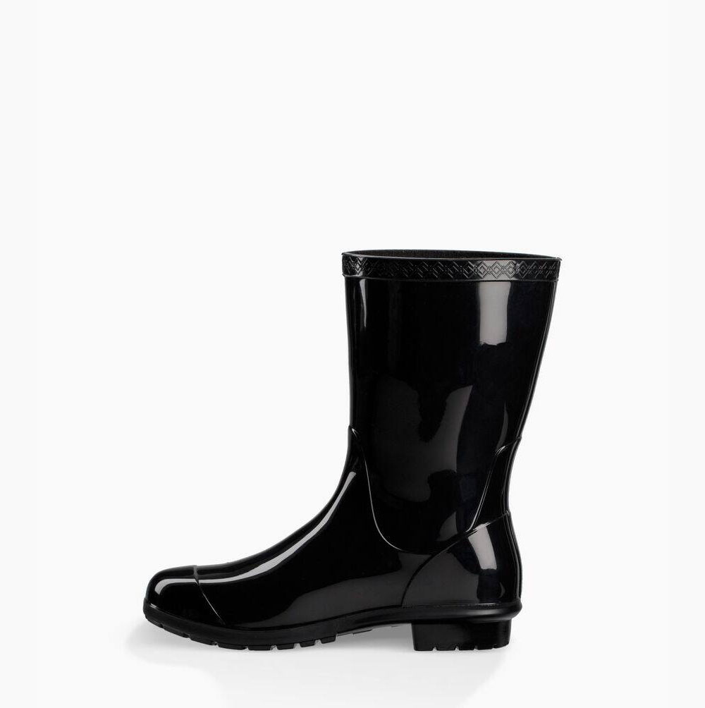 UGG Sienna Rain Regenstiefel Damen Schwarz Schweiz | VHFF0LMS