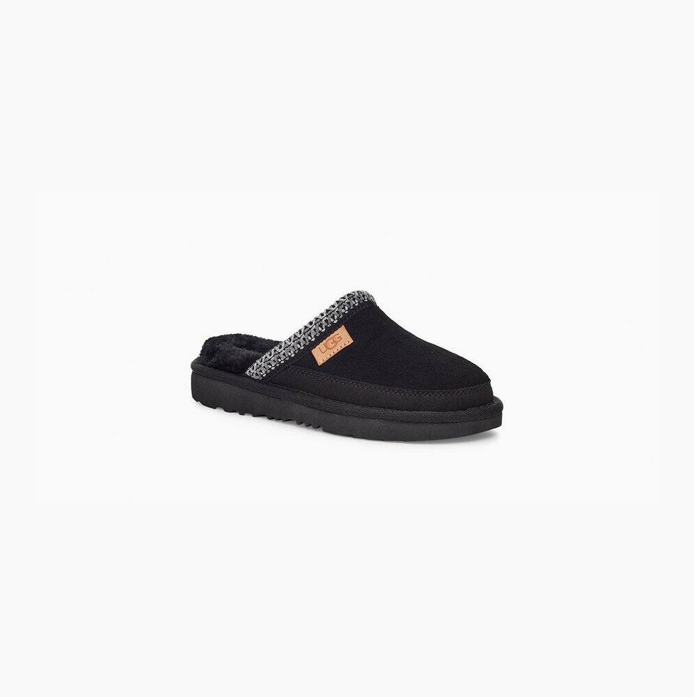 UGG Tasman II Slip-on Hausschuhe Kinder Schwarz Schweiz | DHIKDDI2