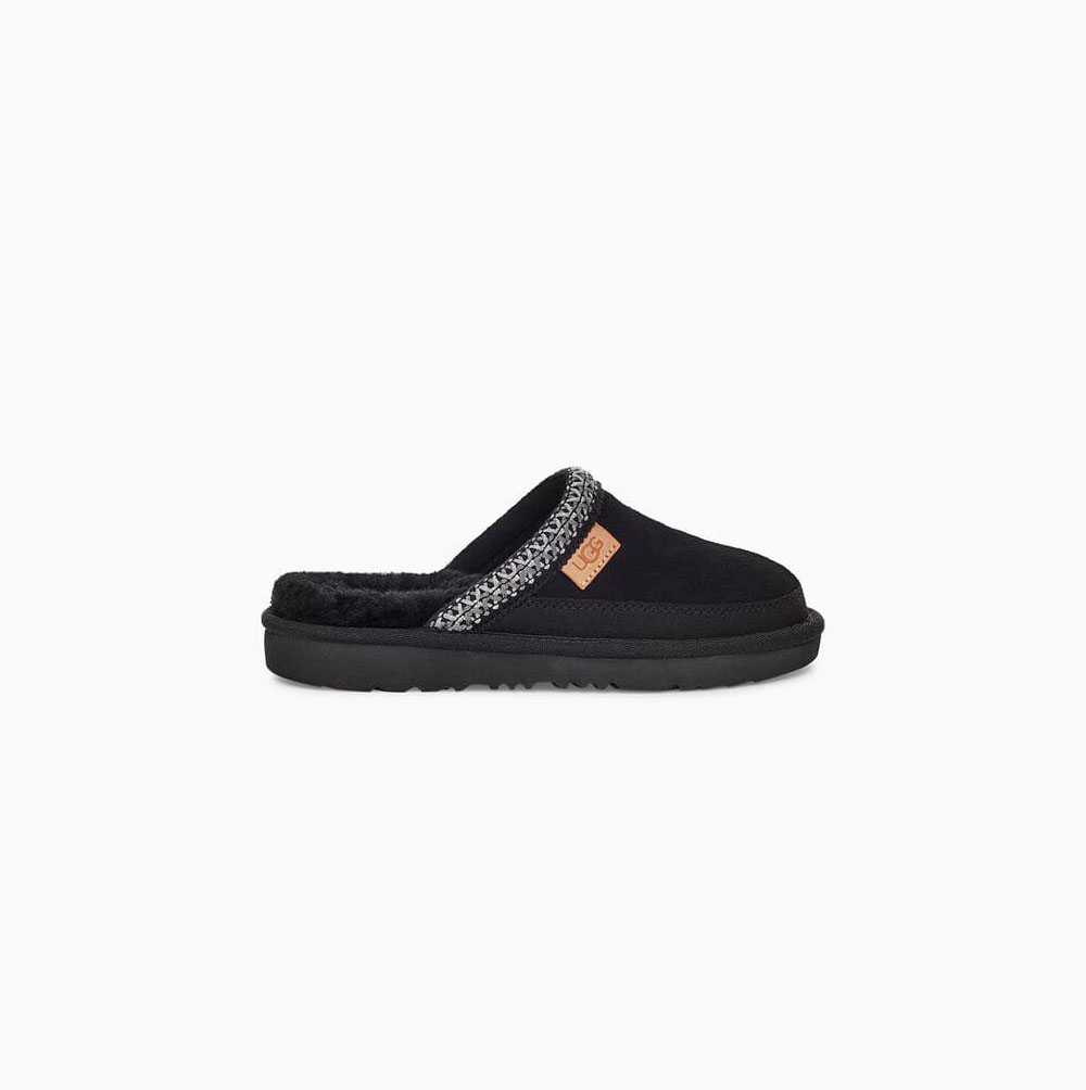 UGG Tasman II Slip-on Hausschuhe Kinder Schwarz Schweiz | DHIKDDI2