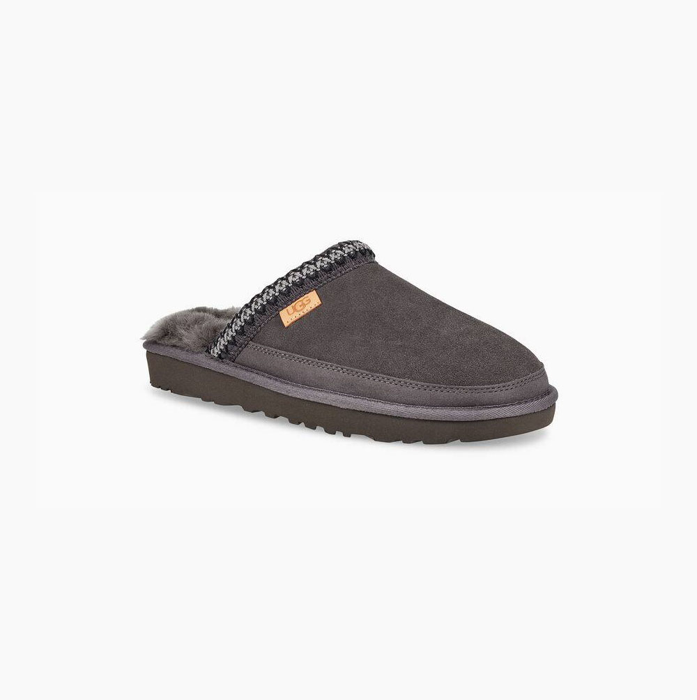 UGG Tasman Slip-On Hausschuhe Herren Dunkelgrau Schweiz | PLHOW14B