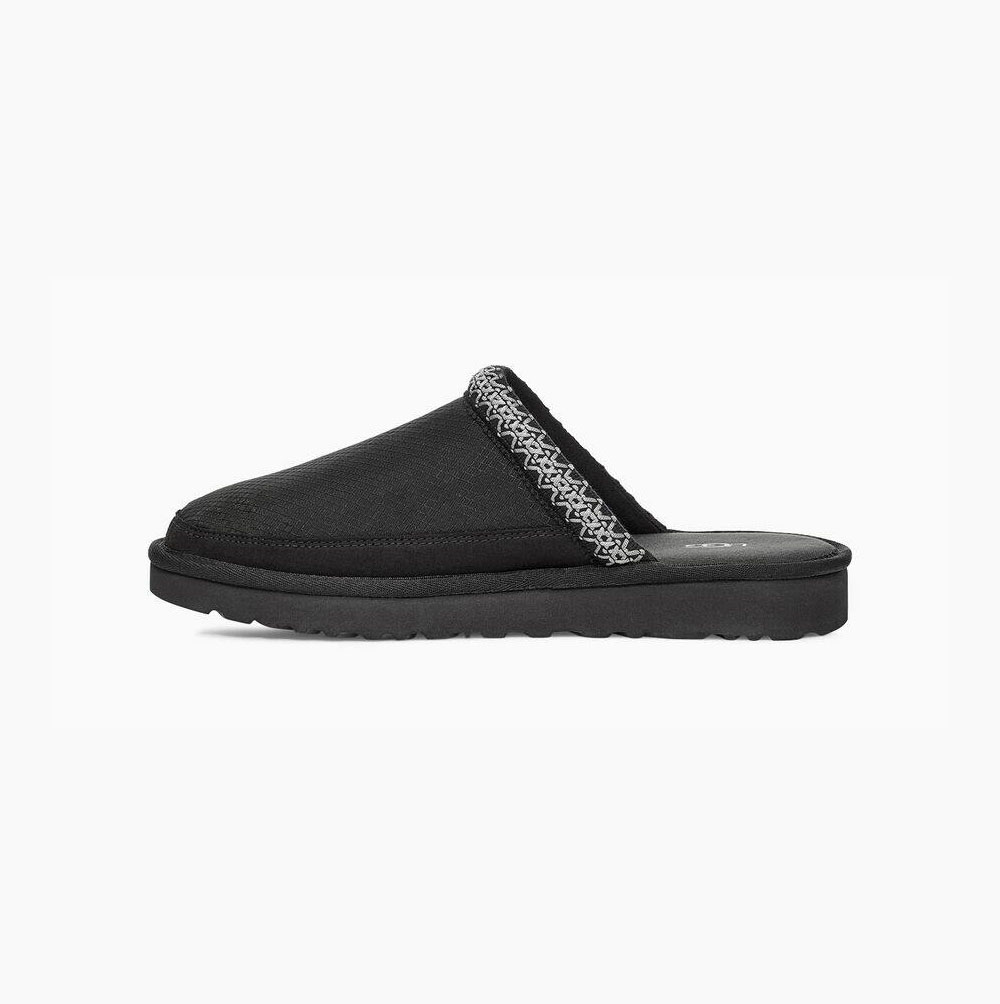 UGG Tasman Slip-On ULD Mono Hausschuhe Herren Schwarz Schweiz | IYNUZJ0P