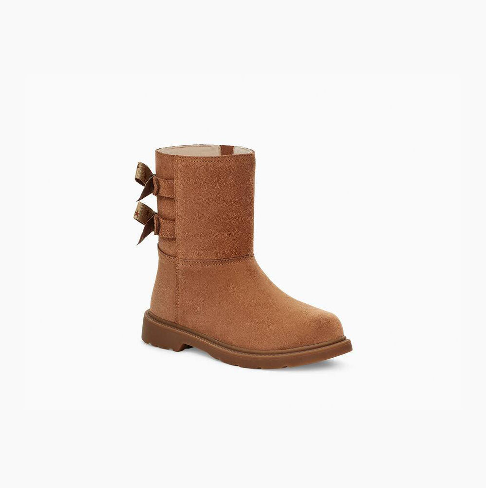 UGG Tillee Bow Boots Kinder Braun Schweiz | 147ZXCKV