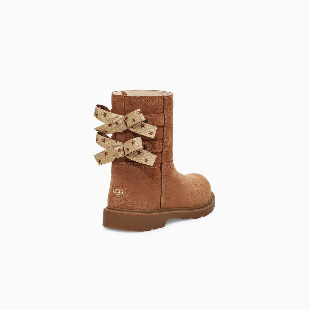 UGG Tillee Bow Boots Kinder Braun Schweiz | 147ZXCKV