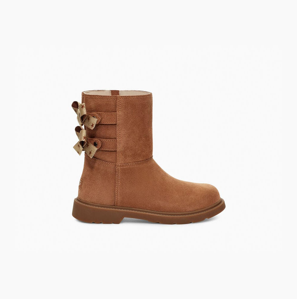 UGG Tillee Bow Boots Kinder Braun Schweiz | 147ZXCKV