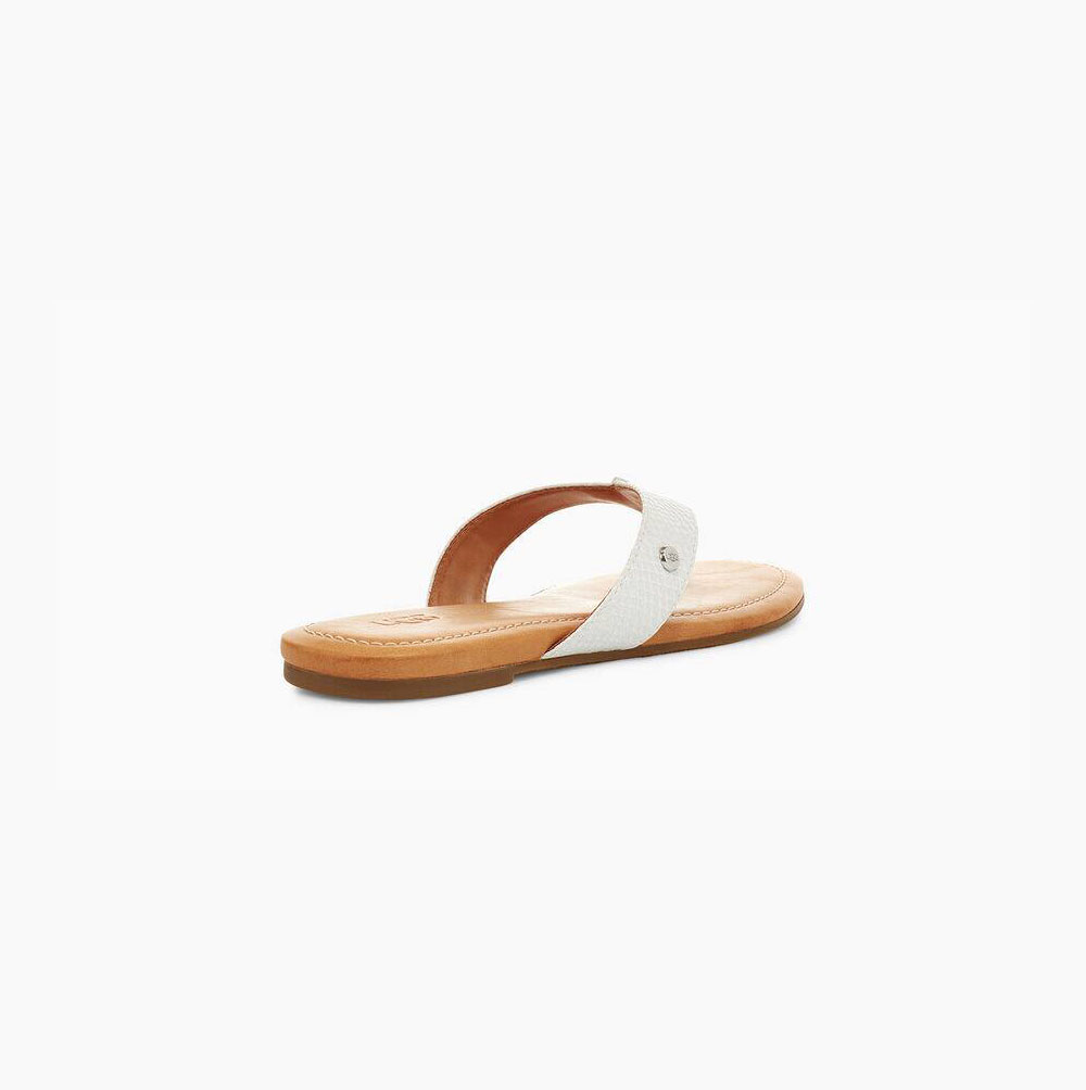 UGG Tuolumne Exotic Flip Flops Damen Weiß Schweiz | DSOM38UC