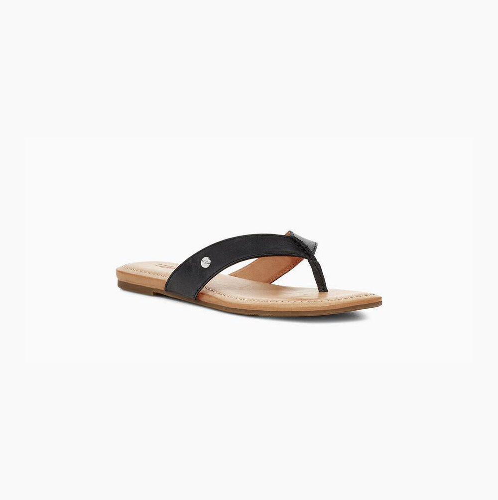 UGG Tuolumne Flip Flops Damen Schwarz Schweiz | 33YJSD0W