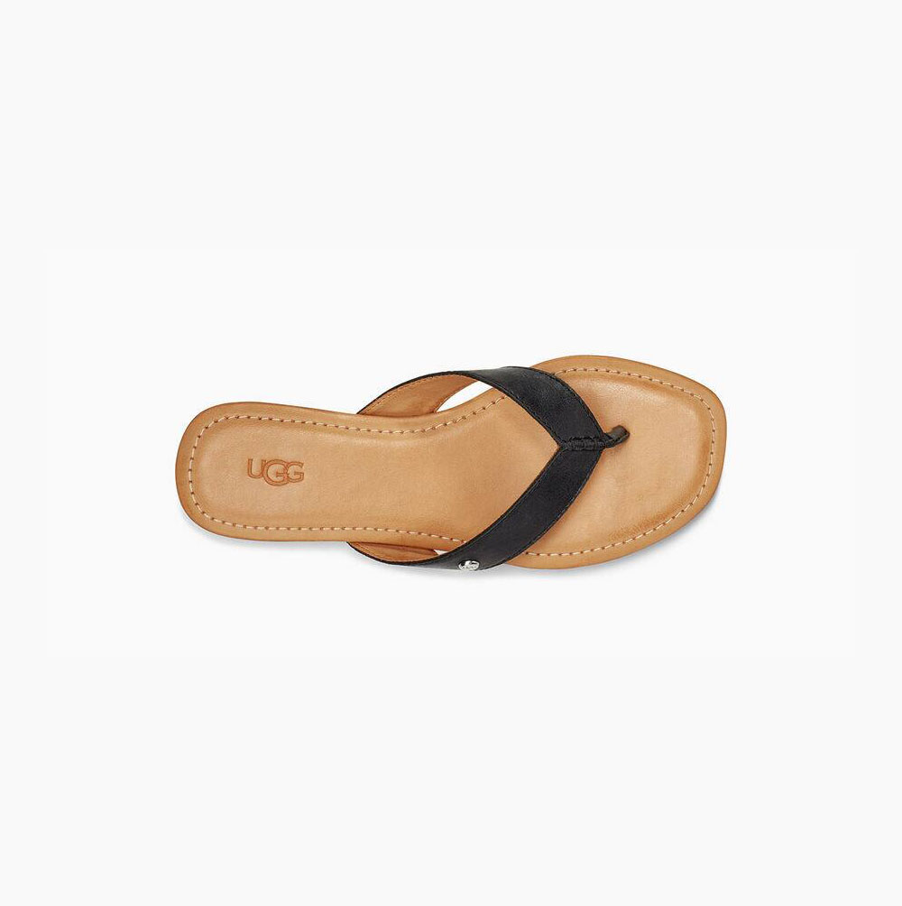 UGG Tuolumne Flip Flops Damen Schwarz Schweiz | 33YJSD0W