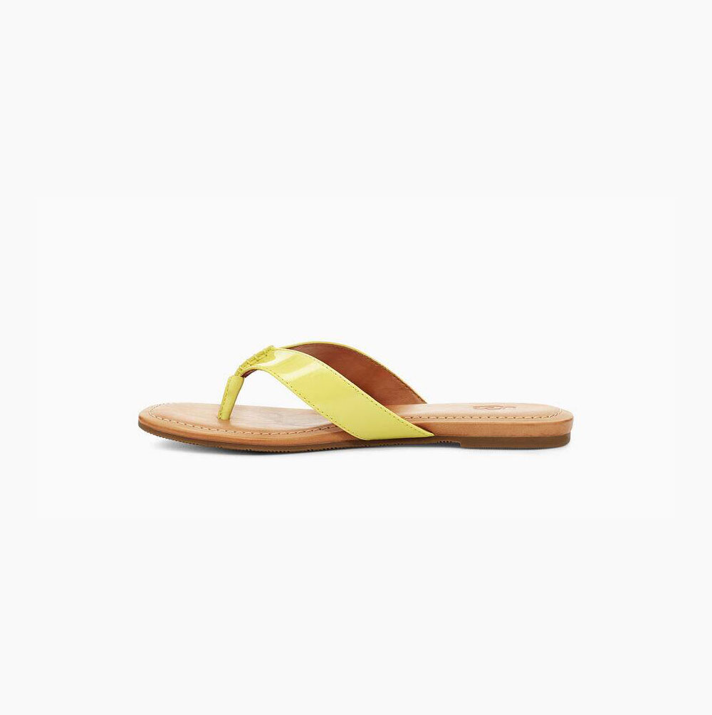 UGG Tuolumne Lack Flip Flops Damen Hellgelb Schweiz | 6MSGUDTF