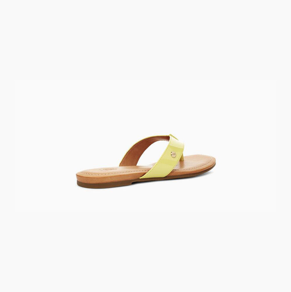 UGG Tuolumne Lack Flip Flops Damen Hellgelb Schweiz | 6MSGUDTF