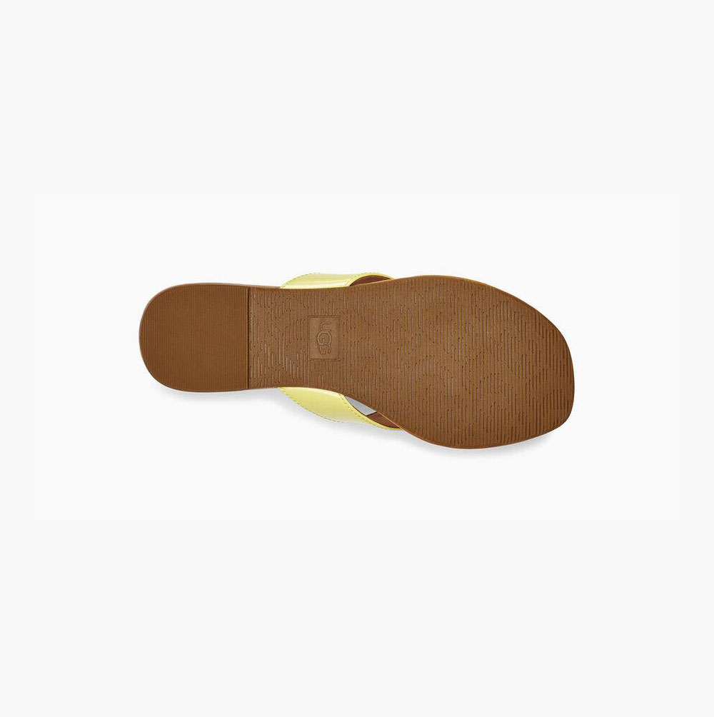 UGG Tuolumne Lack Flip Flops Damen Hellgelb Schweiz | 6MSGUDTF