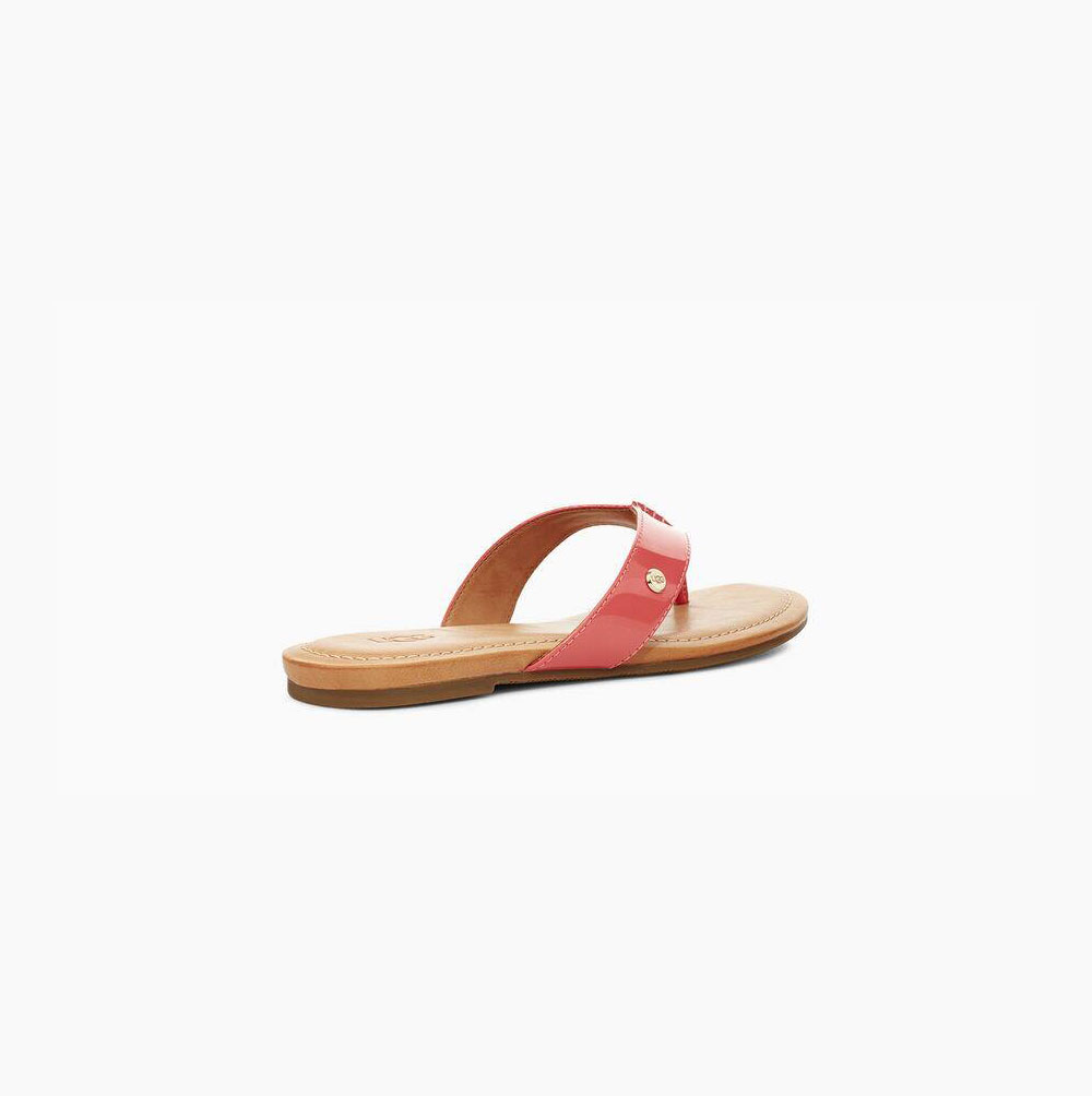 UGG Tuolumne Lack Flip Flops Damen Koralle Schweiz | Q818068A