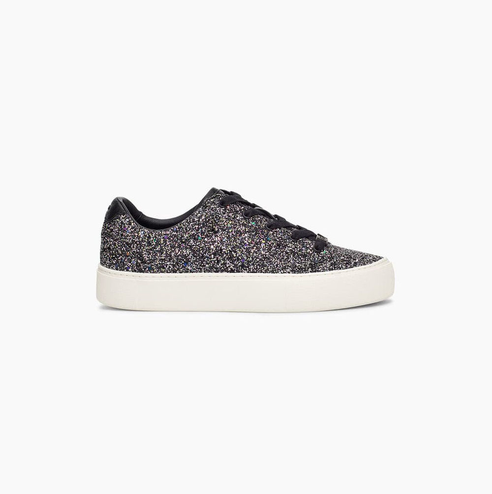 UGG Zilo Chunky Glitter Plateauschuhe Damen Schwarz Schweiz | 6HIDHPN9