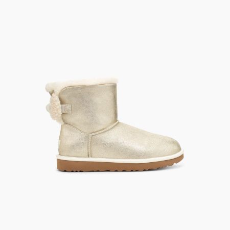 UGG Arielle Sparkle Bow Bow Boots Damen Platin Gold Schweiz | AZCQ7J8Z