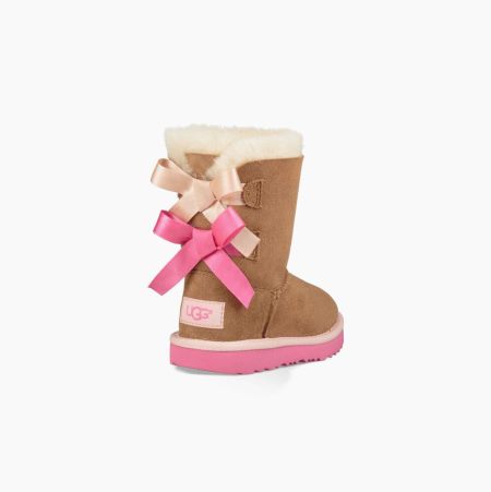 UGG Bailey Bow II Bow Boots Kinder Rosa Braun Schweiz | HGUI6J27