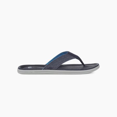 UGG Brookside Flip Canvas Flip Flops Herren Dunkelblau Schweiz | AH5GXQ5A