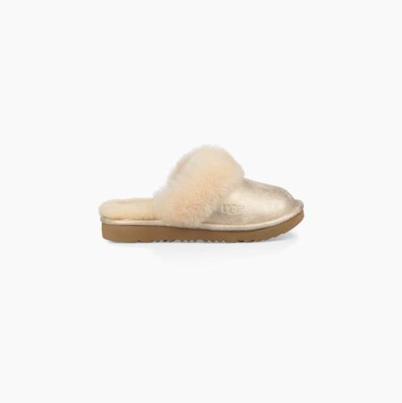 UGG Cozy II Metallic Hausschuhe Kinder Gold Schweiz | QYIOYVY9