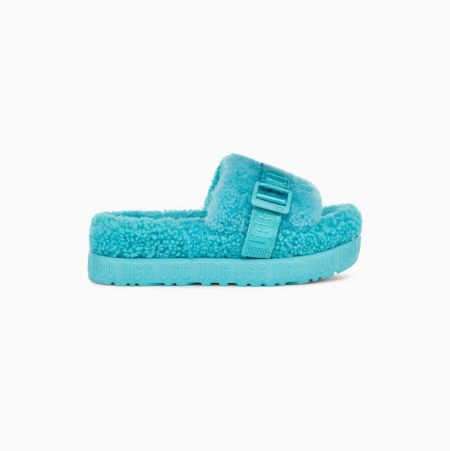 UGG Fluffita Hausschuhe Plateau Damen Hellblau Schweiz | 5T5R773A