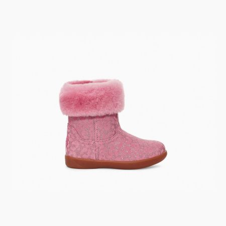 UGG Jorie II Glitter Leopard Fur Boots Kinder Rosa Schweiz | XPUUBG22