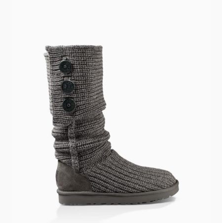 UGG Klassische Cardy Sweater Boots Damen Grau Schweiz | 7ECQT5WO