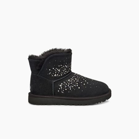 UGG Klassische Galaxy Bling Mini Mini Boots Damen Schwarz Schweiz | U9HVT0B0