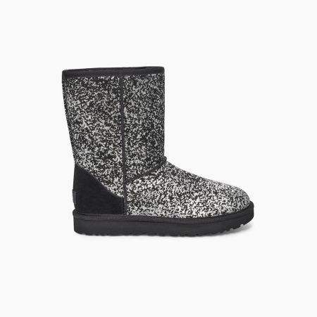 UGG Klassische II Foil Glam Kurze Stiefel Damen Schwarz Schweiz | KDZ418EU