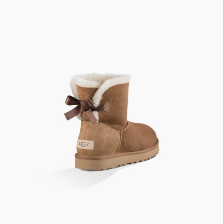 UGG Mini Bailey Bow II Bow Boots Damen Braun Schweiz | U6KBLX79