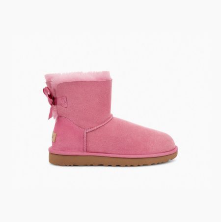 UGG Mini Bailey Bow II Bow Boots Damen Rosa Schweiz | 4HDRLL4L