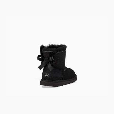 UGG Mini Bailey Bow II Bow Boots Kinder Schwarz Schweiz | KD2ZDJ4J