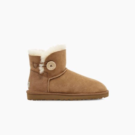 UGG Mini Bailey Button II Button Boots Damen Braun Schweiz | ZRY8Q2V3