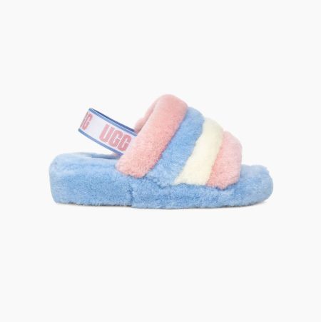 UGG Pride Fluff Yeah Hausschuhe Plateau Herren Blau Rosa Beige Schweiz | 20HJE3U9