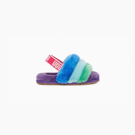 UGG Rainbow Fluff Yeah Hausschuhe Plateau Kinder Lila Mehrfarbig Schweiz | UV4T2CR9