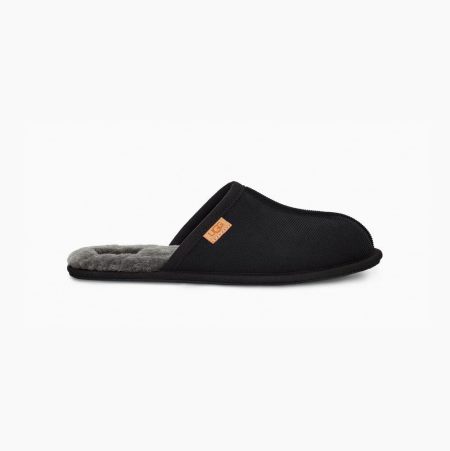 UGG Scuff Corduroy Hausschuhe Herren Schwarz Schweiz | KH18E262